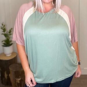 NWOT Heyson 1X Pastel Colorblock